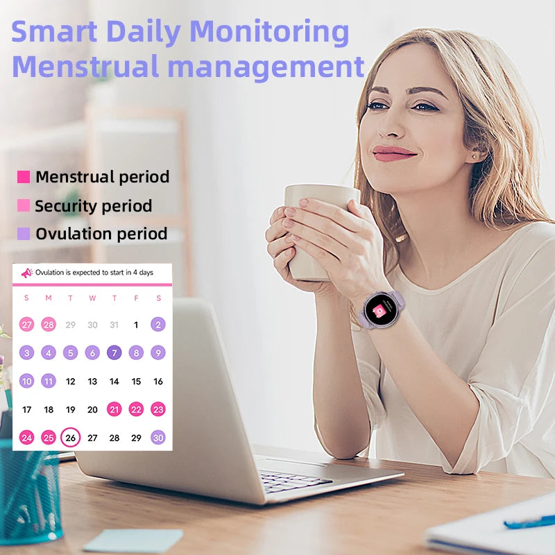 Reloj inteligente para hombre LIGE 2026, pantalla HD de 1.26", recordatorio de llamadas, monitor de salud fisiológica, linterna LED, regalo para mujer, reloj inteligente femenino