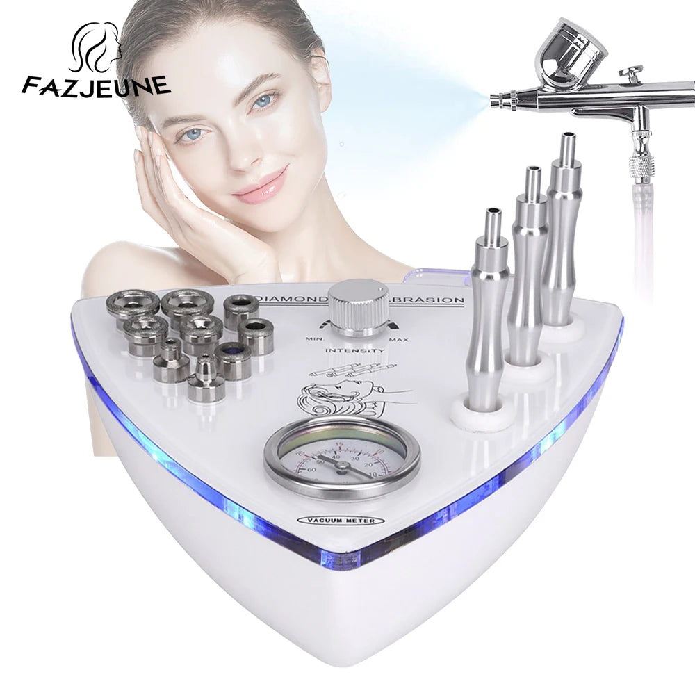 Máquina de dermoabrasión de diamante 3 en 1, microdermoabrasión, Peeling, belleza, arrugas, eliminación de espinillas, dispositivos exfoliantes para el cuidado de la piel