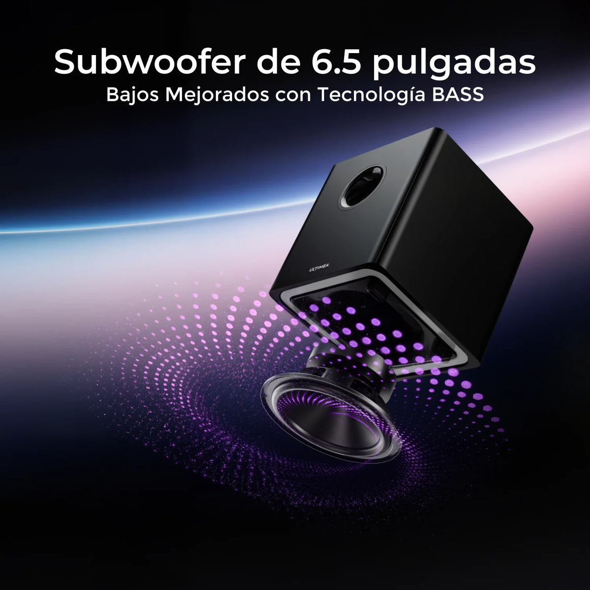 ULTIMEA Apollo S90 Barra de Sonido Desmontable 9.1ch Dolby Atmos, Sistema de Cine en Casa Premium para TV con Subwoofer Inalámbrico, Luz Ambiental RGB, Sonido Envolvente Inmersivo