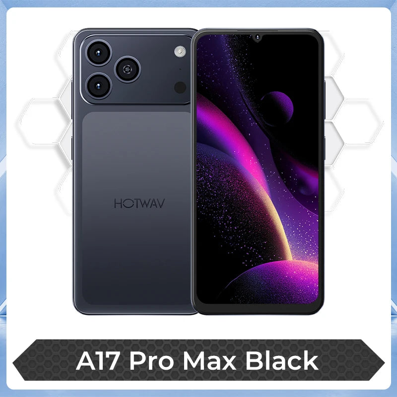 [Envíos desde Alemania] Smartphone ultrafino HOTWAV A17 Pro Max de 6,75'' con pantalla de 120Hz, 4GB de RAM, 256GB de almacenamiento, Android 15 y batería de 5160mAh