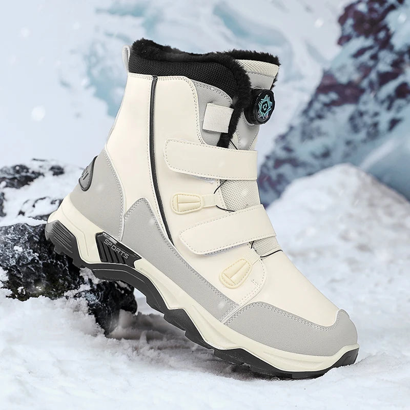 Botas de nieve impermeables para hombre, zapatos de invierno para exteriores, entresuela cálida con botas antideslizantes y resistentes a la abrasión para exteriores, 2025