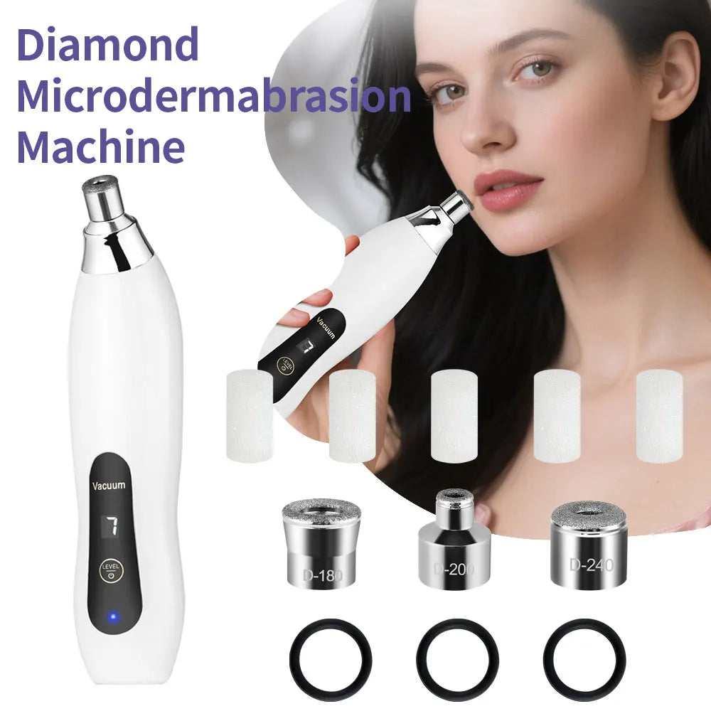 Máquina peladora de diamantes portátil, microdermoabrasión Facial, limpieza profunda, dispositivo de cuidado de la piel, exfoliación al vacío, eliminador de espinillas