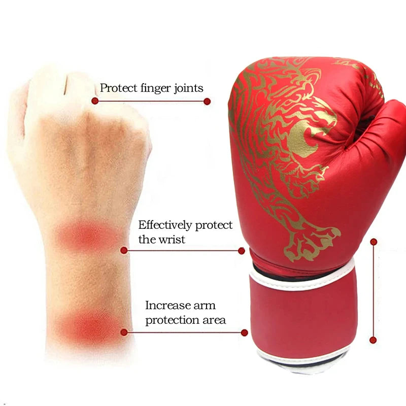 Guantes de boxeo para adultos Sanda competición profesional Muay Thai saco de arena para niños Taekwondo equipo de entrenamiento de boxeo