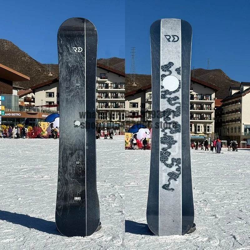 Tabla de snowboard plana multiusos con chapa de madera para adultos, hombres y mujeres