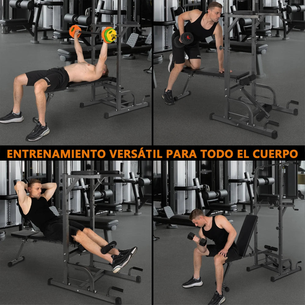 Máquina de Dominadas, Estación de Entrenamiento Multifuncional, para Uso Doméstico o en Gimnasio, Unisex