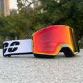 Gafas de esquí profesionales para invierno, con sistema de cambio rápido mediante imán, doble capa, tratamiento antiniebla, para snowboard, para hombres y mujeres.