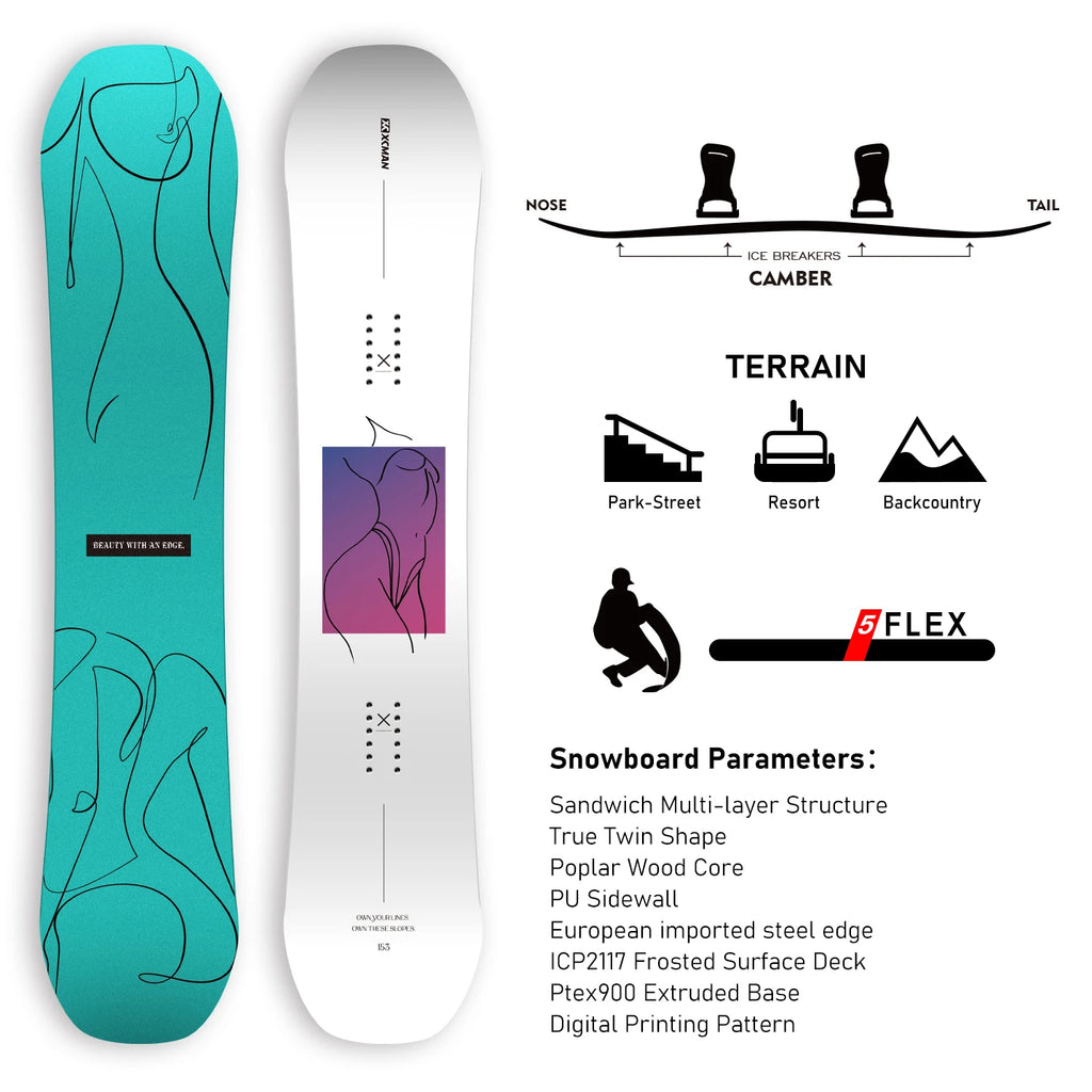Juego completo de snowboard con fijaciones y botas