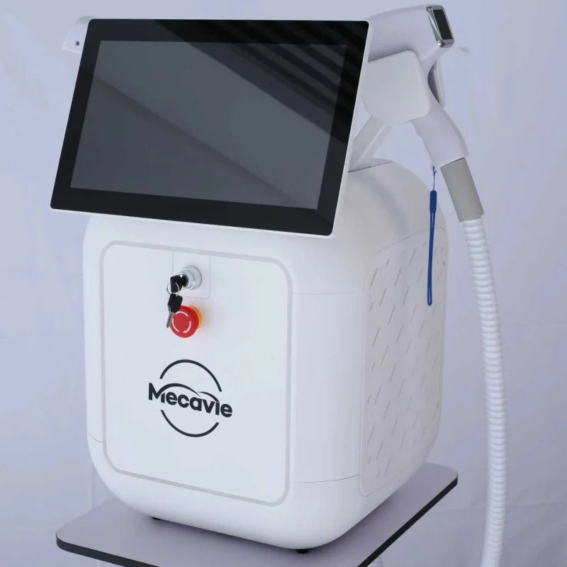 Máquina Láser Diodo + Pico 2 en 1 Mecavie – Tecnología FAC Lens con Enfriamiento de Punto Frío de 4 Longitudes de Onda – Depilación Indolora y Eliminación de Tatuajes para Todos los Tonos de Piel – 755/808/940/106