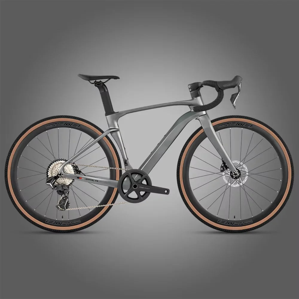 Bicicleta de carretera de fibra de carbono TWITTER Gravel V3, velocidad variable electrónica SENTYEH, ES7000-1*13 velocidades, frenos de disco hidráulicos, bicicleta de gravel