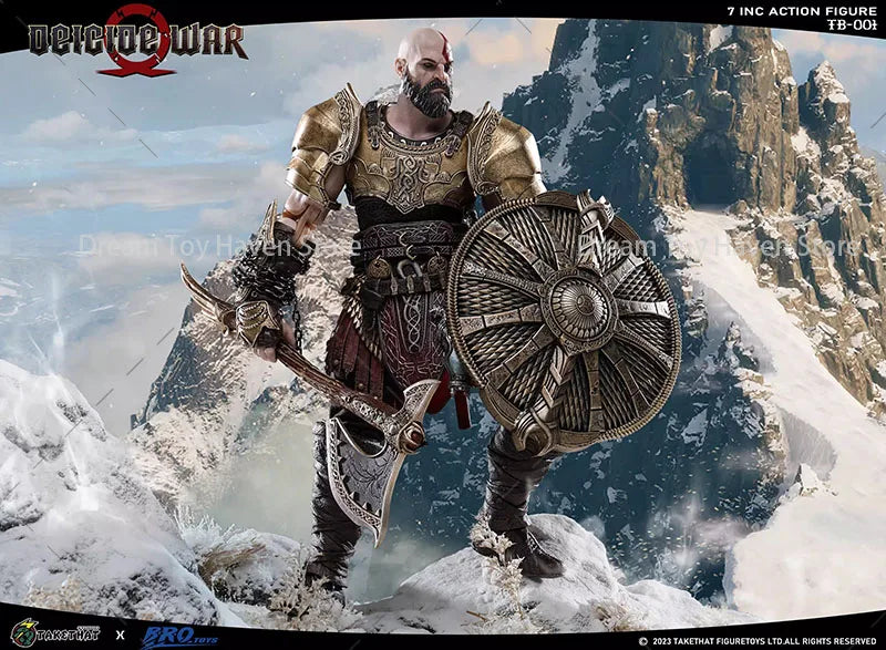 Edición Estándar TAKETHAT brotoys TB001 Figura de acción a escala 1/12 de Kratos, soldado masculino de God of War, de 7 pulgadas, muñeco coleccionable