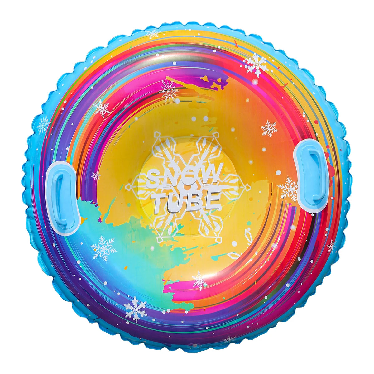 Trineo de nieve grande inflable para niños y adultos, trineos de fondo duro resistentes y gruesos con asas, 1 ud.