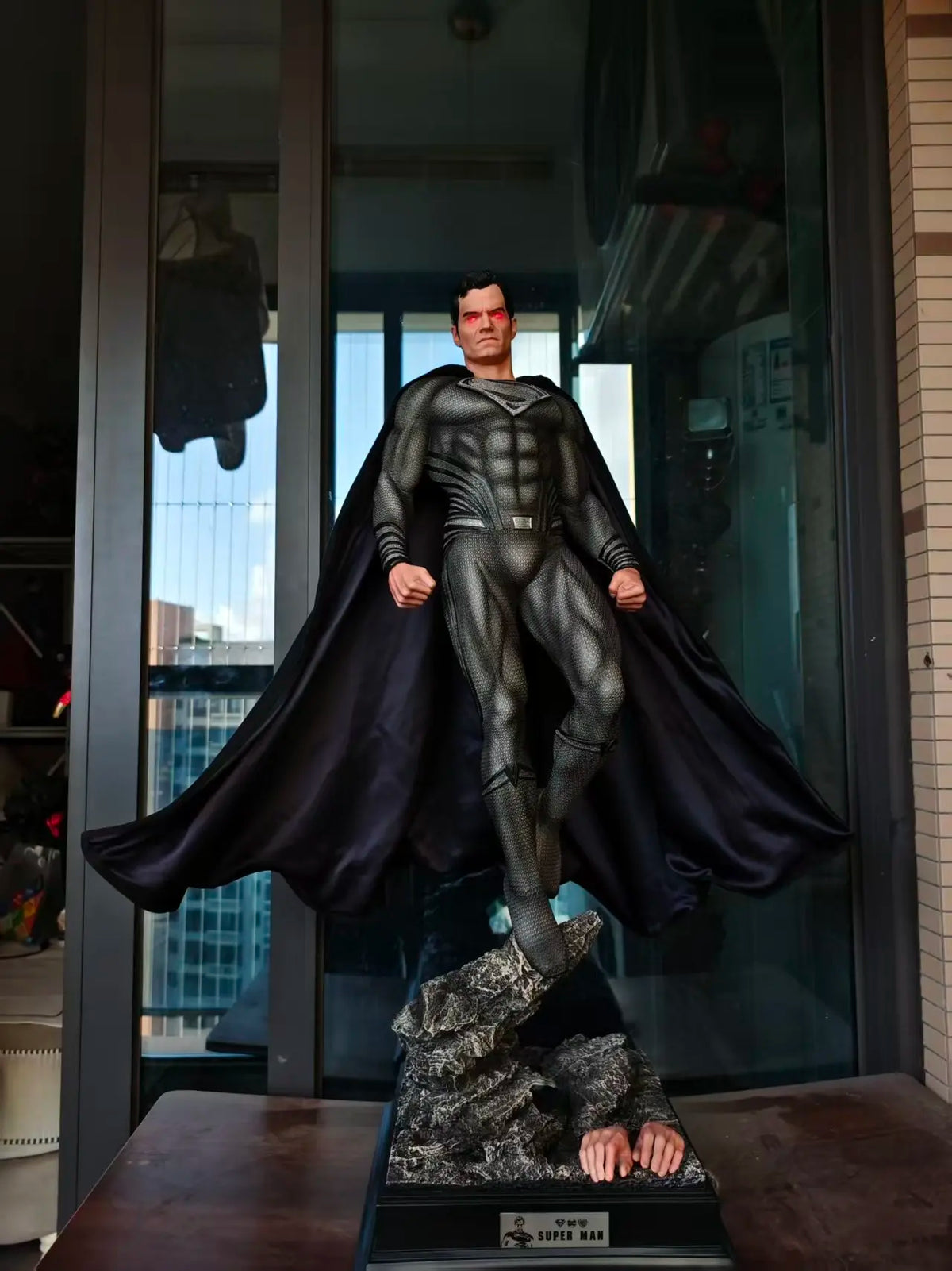1/3 Superman Anime Figure black Superman Double headed replaceable Peripheral Resin Statue Desktop Decorate Ornaments Gifts Toys