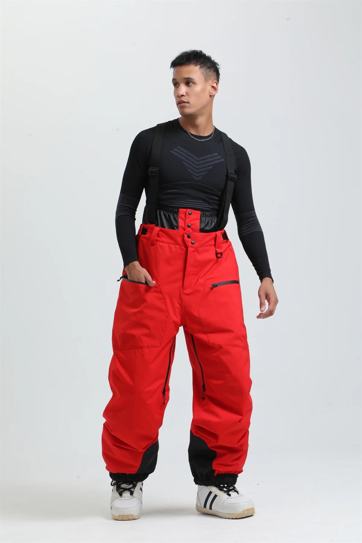 Pantalones de Esquí Gsou para Mujer, Impermeables, para Deportes de Montaña, Invierno, para Hombre y Mujer, Overoles de Snowboard con Tirantes, Pantalones de Nieve Cálidos para -40 Grados