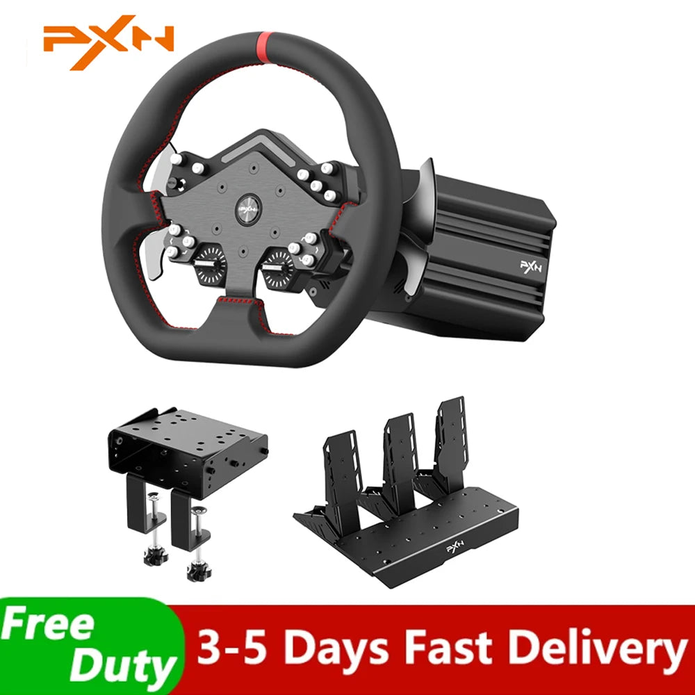 Simulador de volante de carreras con Force Feedback de accionamiento directo PXN V12 Lite 6Nm para PC con Windows, PS4, Xbox One, XBOX Series X/S