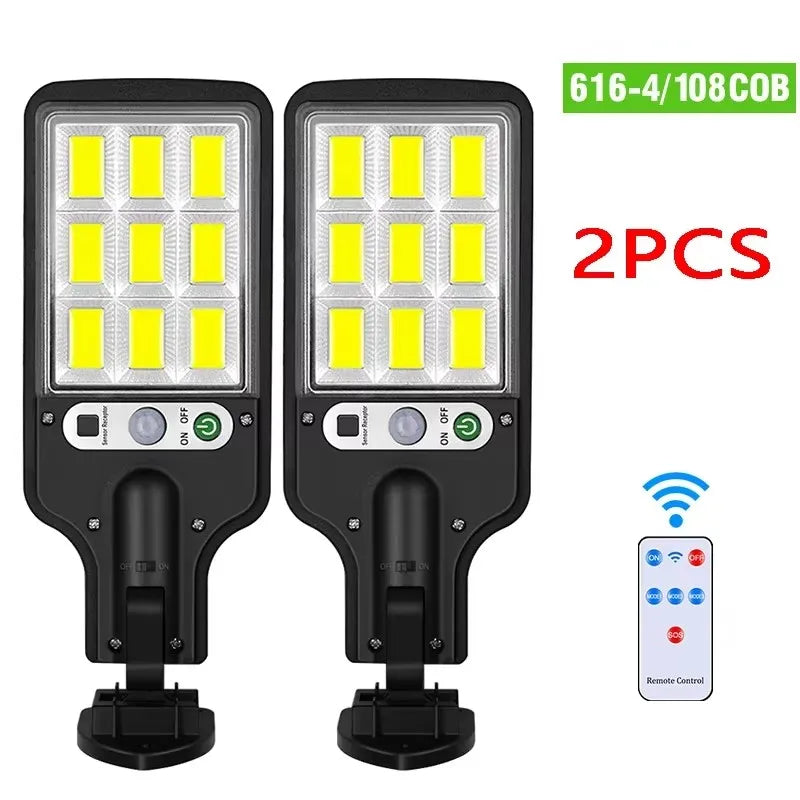 Luces LED solares de 30000LM para exteriores, luces solares con sensor de movimiento, 3 modos, resistentes al agua IP65, luz solar para jardín, calle, patio y farol