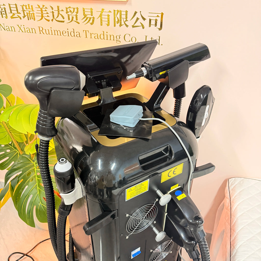 Máquina de Depilación Láser de Diodo de Alta Potencia 4 en 1, 5000W, 755/808/940/1064nm, Dispositivo de Depilación Corporal Indoloro con Hielo y Titanio