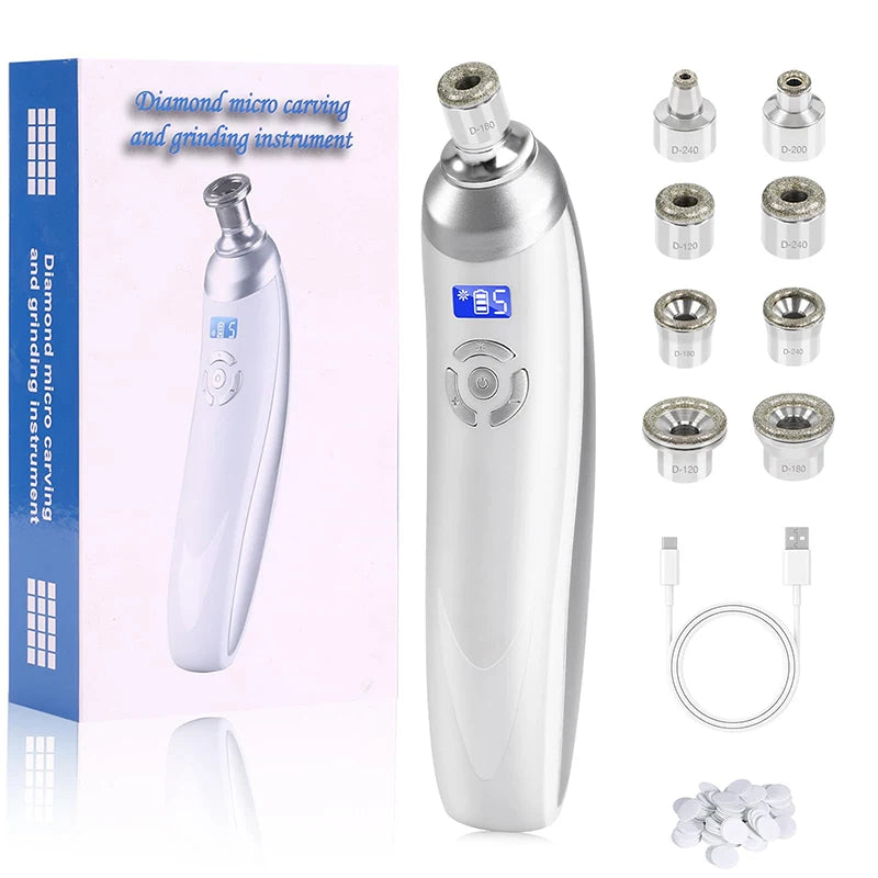 Máquina de microdermoabrasión de diamante inalámbrica 2025, eliminador de espinillas, limpiador de poros al vacío, herramienta de cuidado de la piel Facial, dispositivo de belleza Facial