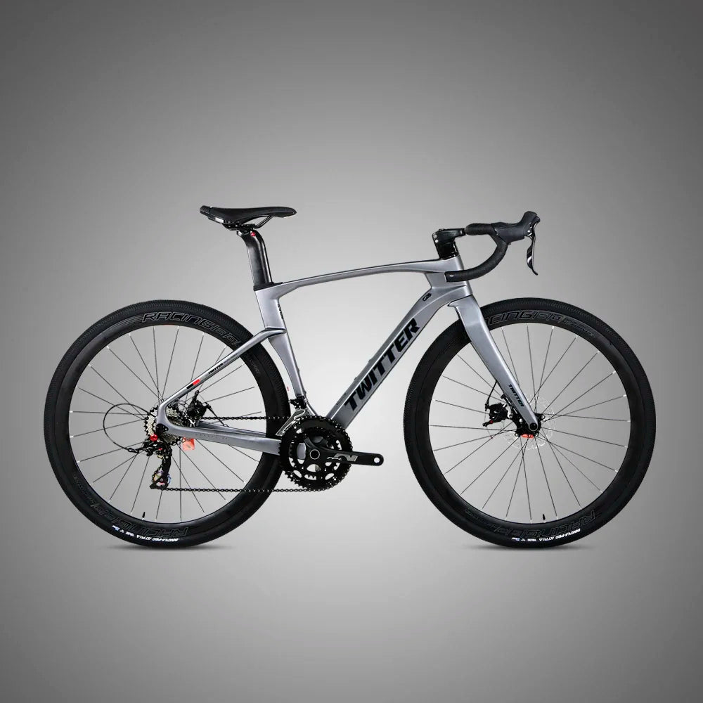 Bicicleta de carretera TWITTER GRAVEL-V3pro 2026, grupo completo GRX RX600-11S, frenos de disco hidráulicos, cuadro de fibra de carbono T900, 700*40c