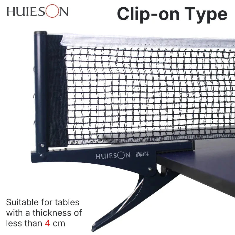 Juego de Red y Postes para Tenis de Mesa HUIESON, Portátil y Fácil de Instalar, Estilo de Clip/Sueltos para Mesas de Menos de 4 cm