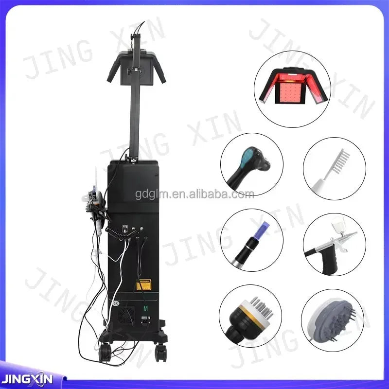 Máquina de Crecimiento Capilar Láser 7 en 1, Dispositivo de Regeneración y Masaje del Cuero Cabelludo Anticaída para Salón, Spa y Equipos de Belleza