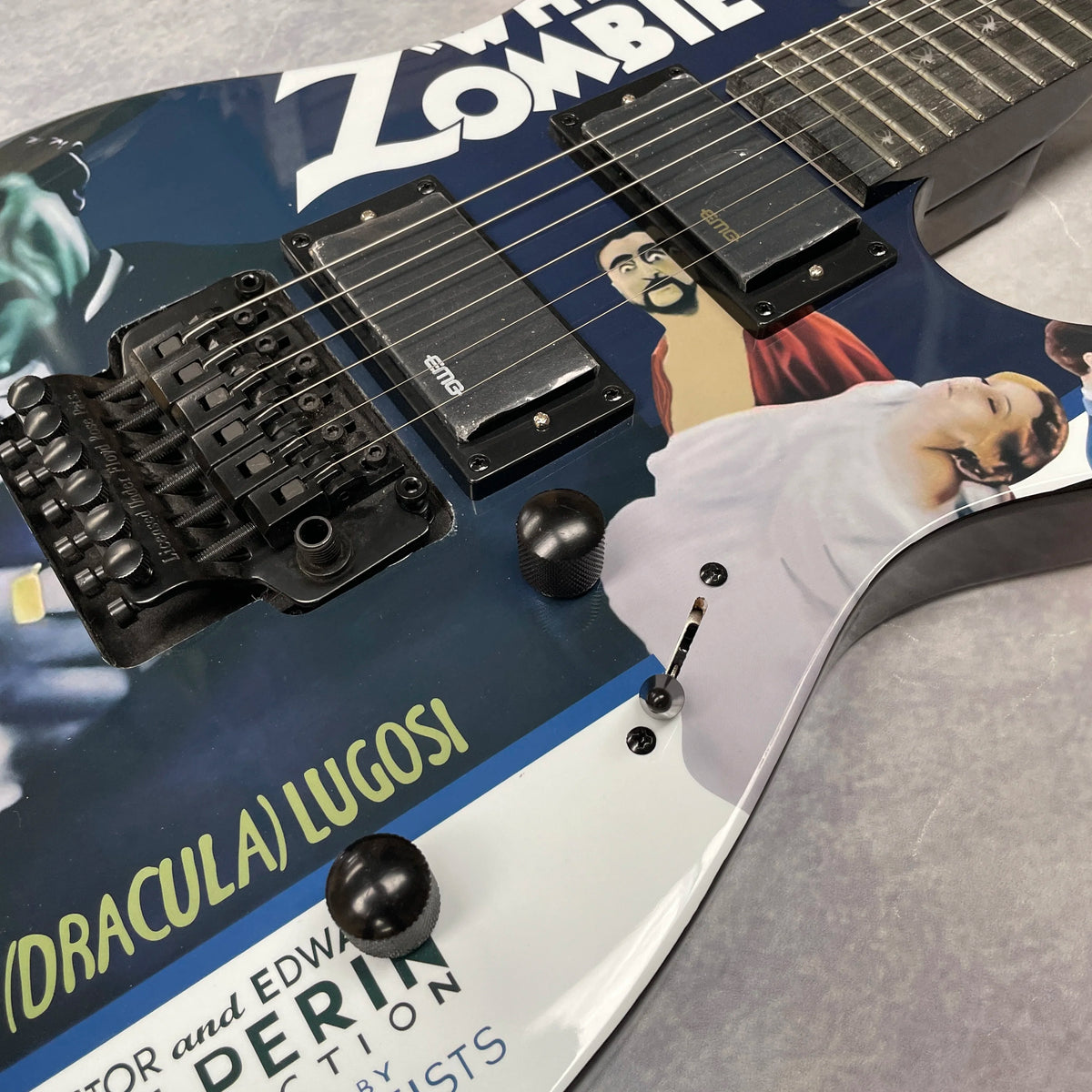 Guitarra eléctrica negra personalizada de 6 cuerdas, diapasón de palisandro, caoba, herrajes negros, guitarra eléctrica