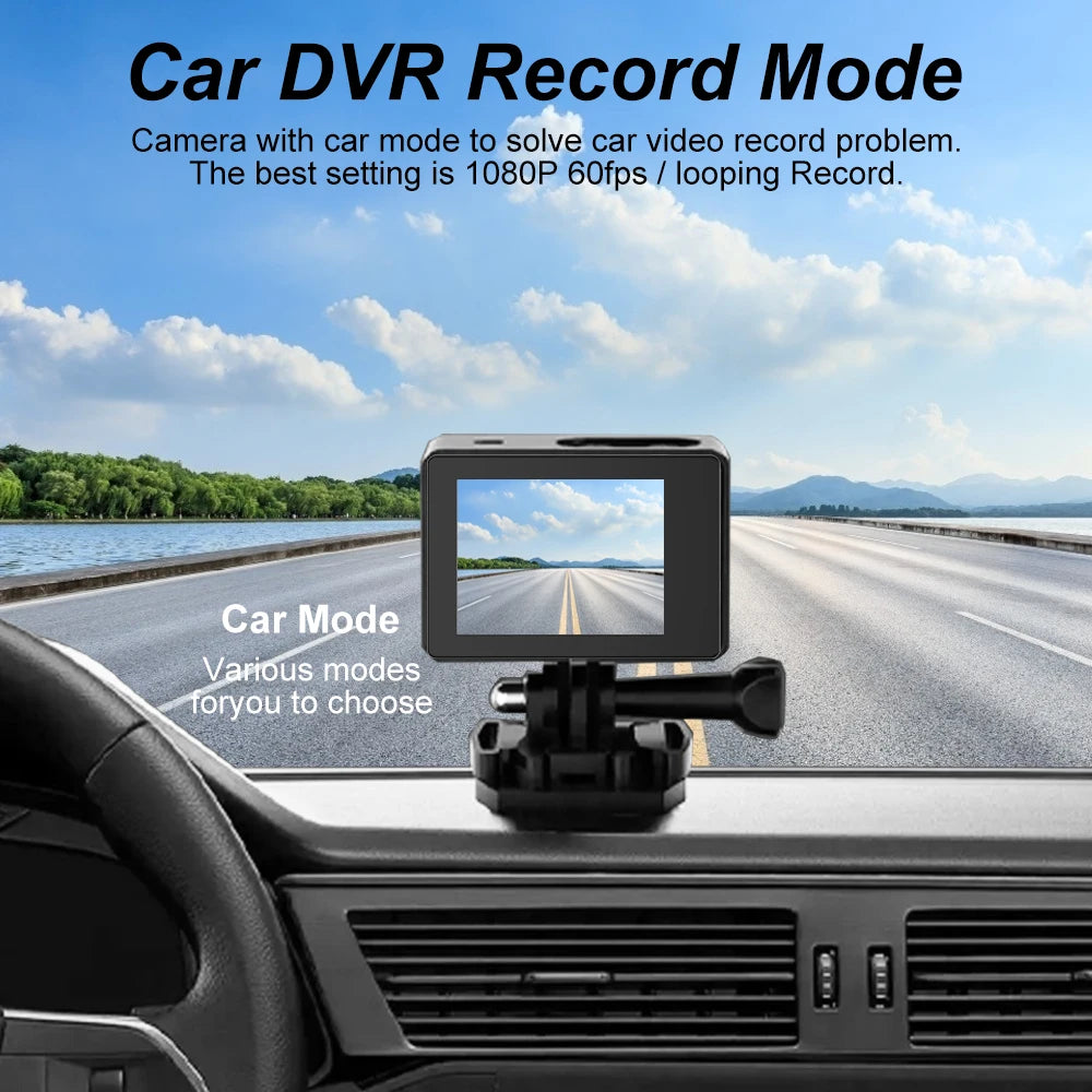 Cámara de acción Ourlife 4K Ultra HD 16MP WiFi pantalla de 2,0 pulgadas 170D DVR Webcam subacuática 30M casco grabación de vídeo cámara deportiva