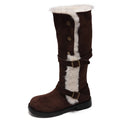 Botas de nieve de caña media, cálidas y con forro grueso, de punta redonda, suaves y antideslizantes, con plantilla de algodón.