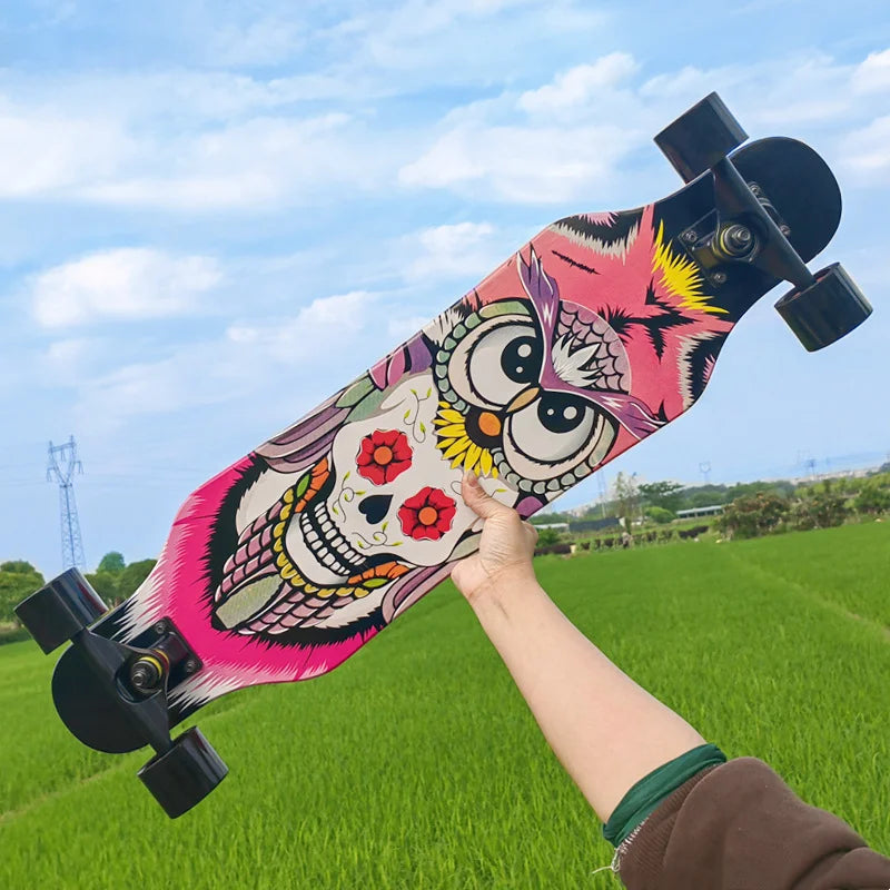 Patineta de Calle Profesional para Danza, Longboard, Tabla de Cruising, Apta para Hombres, Mujeres, Niños y Nuevos Conductores