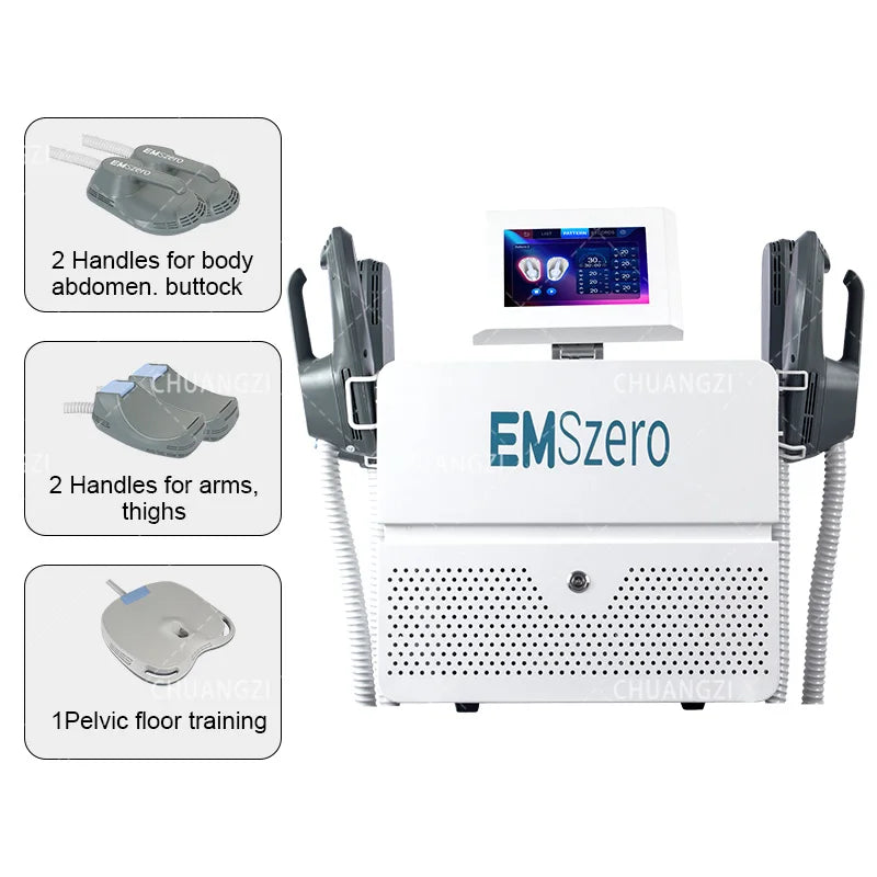 EMSzero 15 Tesla 6500W NEO, Máquina de Terapia de Estimulación Muscular Electromagnética para Adelgazar y Quemar Grasa