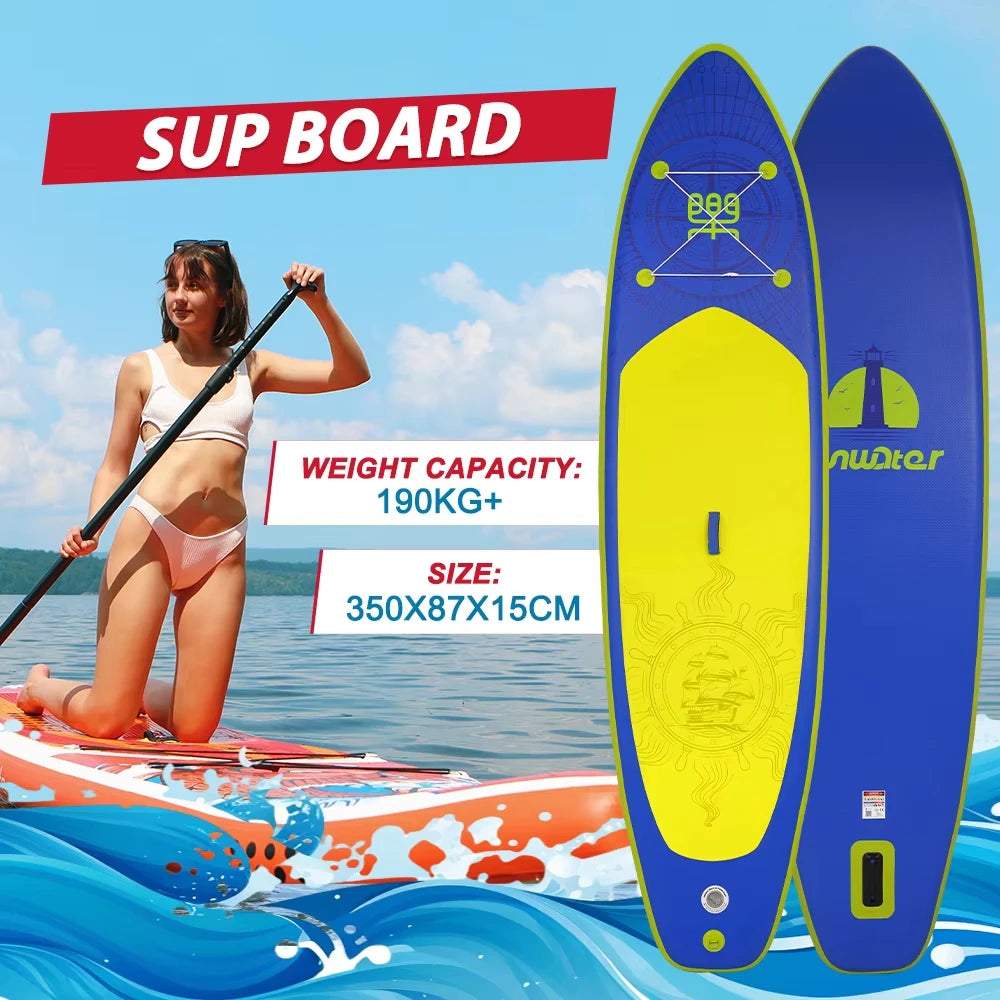 FunWater-tabla de remo de pie, tabla de Paddle inflable, tabla de Paddle antideslizante para deportes acuáticos, tabla de Surf Sup