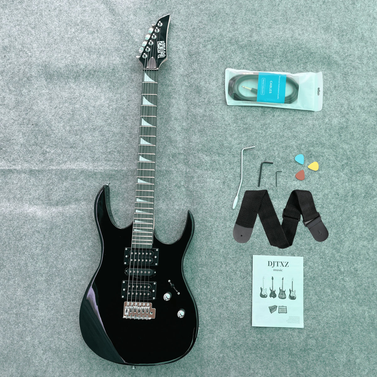 Introducción al Rendimiento y Práctica de la Guitarra Eléctrica Negra para Estudiantes 170 Guitarra Eléctrica