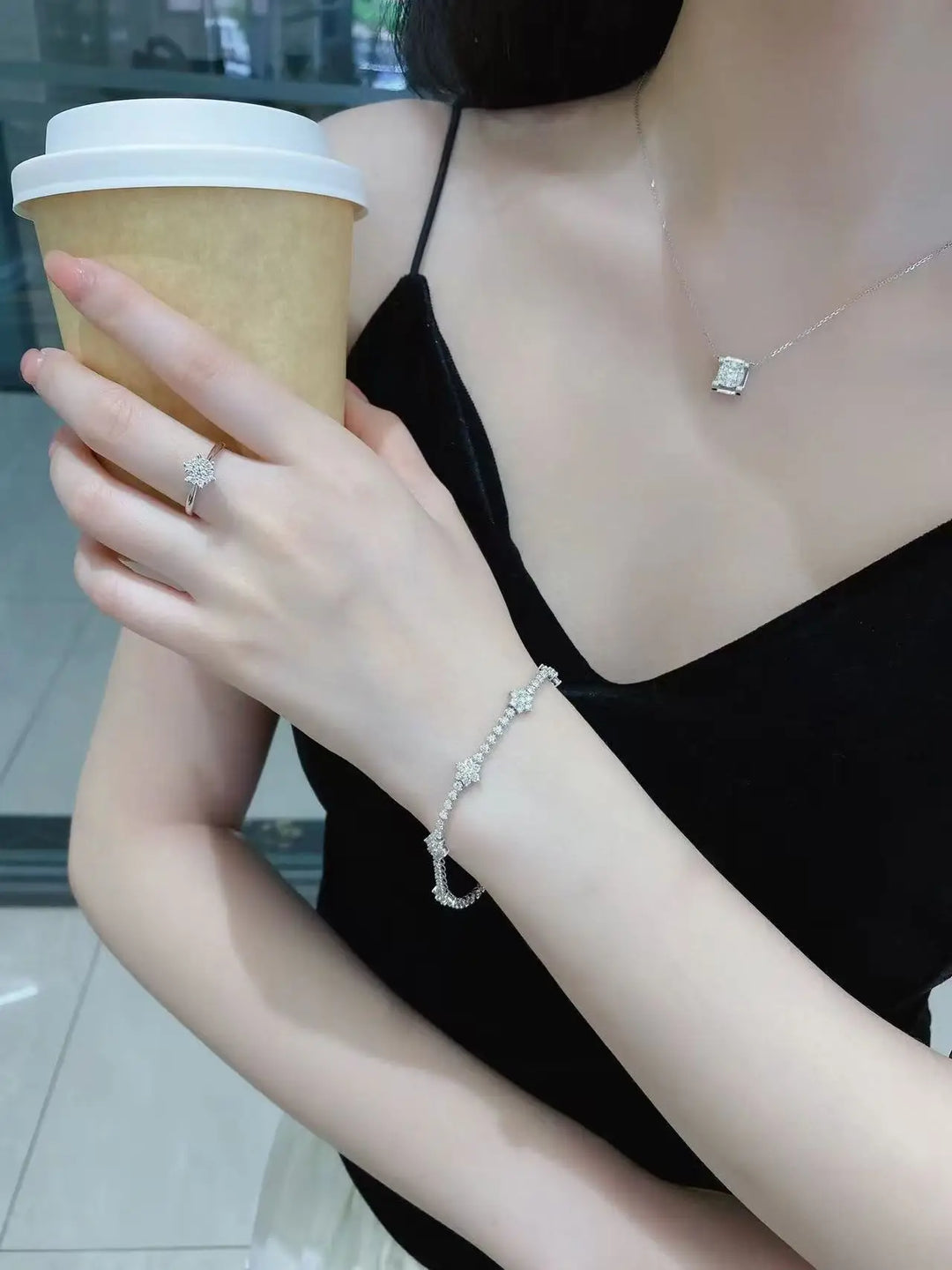 Pulsera de tenis con diamantes cultivados en laboratorio de corte redondo DEF / VS VVS de 2.7 ct en total, 17cm-18cm, oro blanco de 10K, 14K, 18K, para ella, regalo de aniversario.