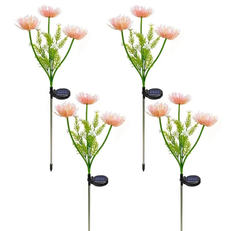 Artificial Flower Solar Lights Party Garden Decor Lawn Lamps for Festival Street Courtyard Atmosphere Decor