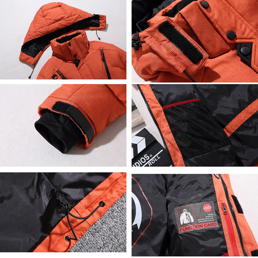 Traje de esquí para hombre, Parkas de nieve cálidas a prueba de viento para deportes al aire libre, chaquetas y pantalones de esquí, ropa de Snowboard para hombre, monos, nuevo, Invierno