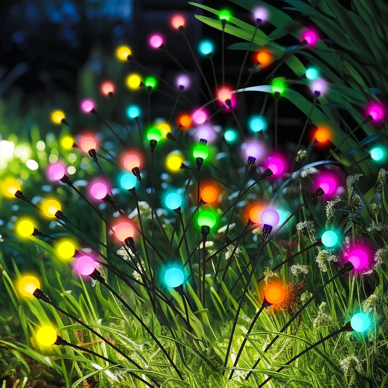 Lámpara solar LED de luciérnaga para exteriores, oscilante e impermeable, para decoración de patios, senderos, jardines y paisajes