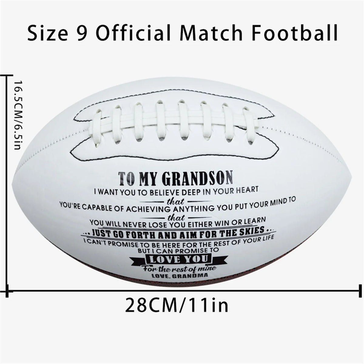 Balón de entrenamiento deportivo de fútbol americano cosido a máquina de cuero Pu, Balón de oliva, regalo para hijo y abuelo, Rugby, partido oficial, tamaño #9