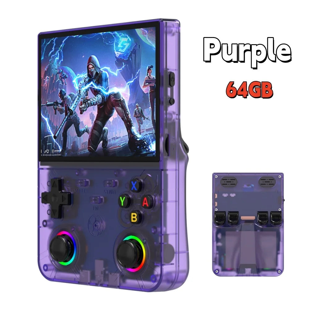 New R36 Ultra X Handheld Retro Video Game Console IPS Screen 128GB Portable Games Pocket Player with Linux System