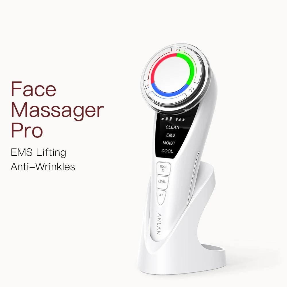 ANLAN Masajeador Facial Pro Lifting Facial con Microcorriente Rejuvenecimiento Facial con Frío Limpieza Profunda Dispositivo de Belleza Antiedad para el Cuidado de la Piel