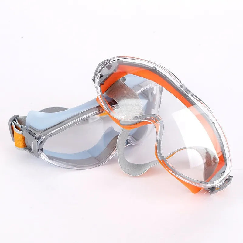 Gafas protectoras de montura grande HD, transparentes, antiultravioleta, impermeables, antiniebla, para montar y esquiar, gafas deportivas de seguridad