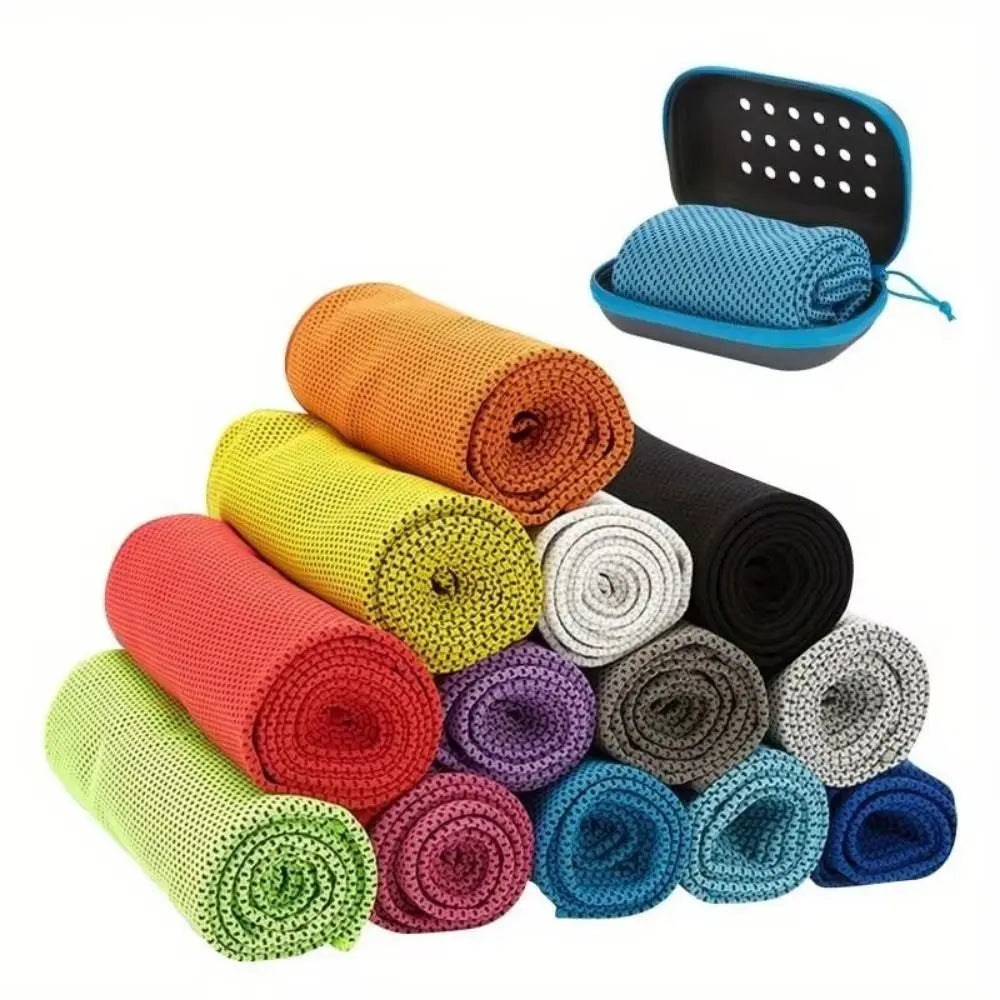 Toalla de bolsillo, Mini toalla absorbente de sudor frío, toalla refrescante portátil suave para exteriores, toallas deportivas transpirables de secado rápido para correr