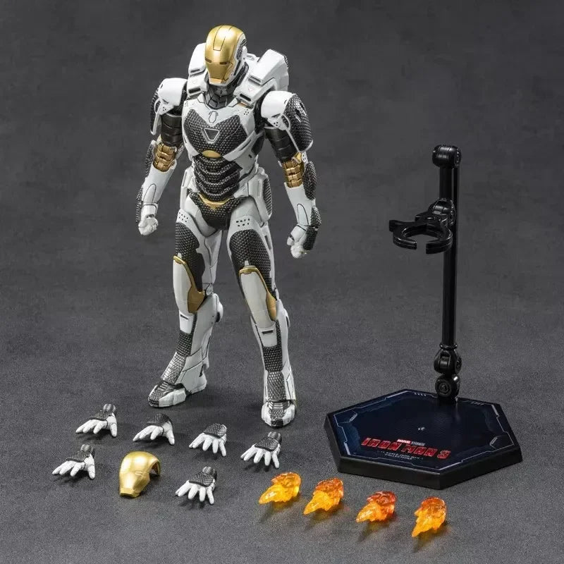 ZD Toys, figura de acción de Iron Man Mk39 Gemini de Marvel, modelo de colección para escritorio con articulaciones completas.