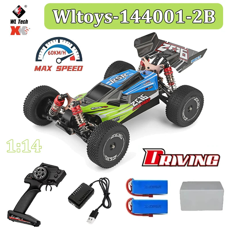 WLtoys 144016 124017 Series 75KM/H 2.4G RC Car Brushless 4WD Electric High Speed Off-Road Remote Control Drift Toys for Children