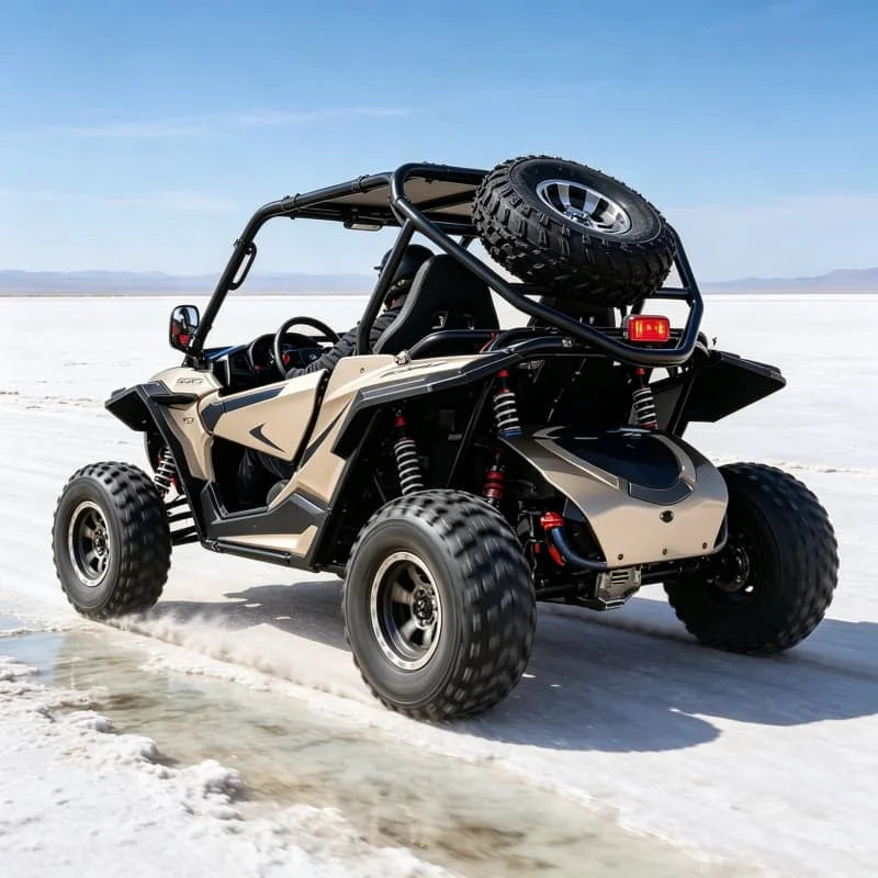 Vehículo Todoterreno 680cc 4x4, Buggy de Playa, Cuatrimoto Utilitaria de Cuatro Plazas con Portaequipajes para Granja, Rancho, Transporte de Carga Pesada, Personalizable