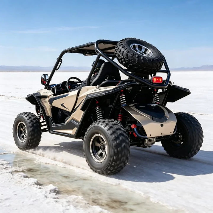 Vehículo Todoterreno 680cc 4x4, Buggy de Playa, Cuatrimoto Utilitaria de Cuatro Plazas con Portaequipajes para Granja, Rancho, Transporte de Carga Pesada, Personalizable