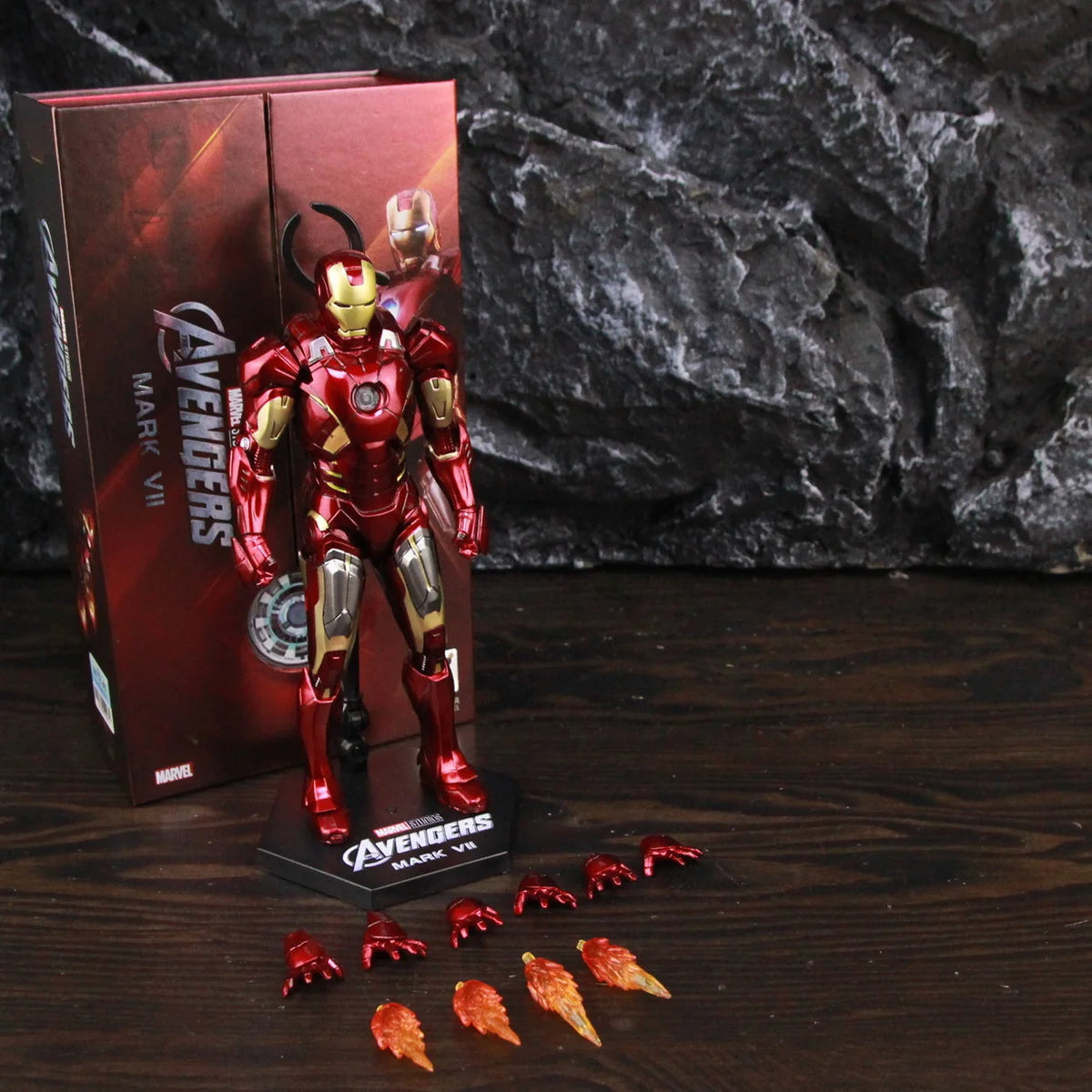 ZD Toys Marvel Iron Man MK46 MK45 MK1 MK2 MK3 MK4 MK5 MK6 MK7 MK33 MK17 7 "Figura de acción de película Iron Mark 1 2 3 4 5 6 7 Leyendas