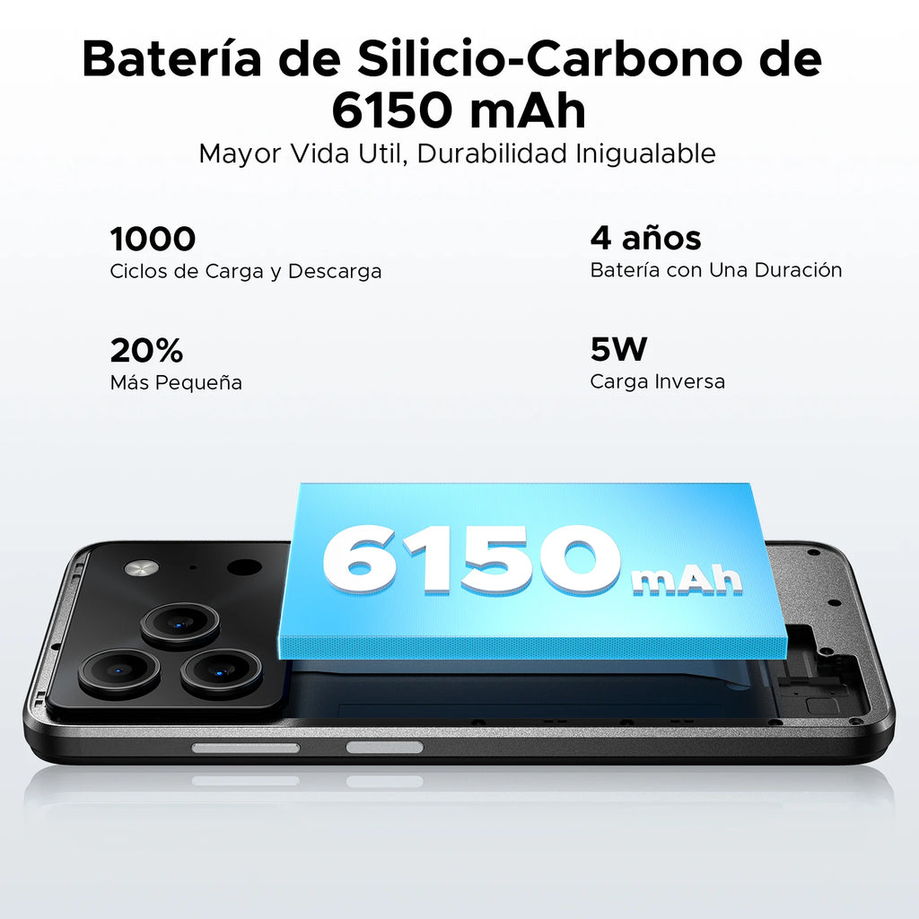Smartphone DOOGEE Note 56 Android 16, batería grande de 6150 mAh, pantalla de 6.56" a 90 Hz, 24 GB + 64 GB, 8 MP + 5 MP, desbloqueo facial