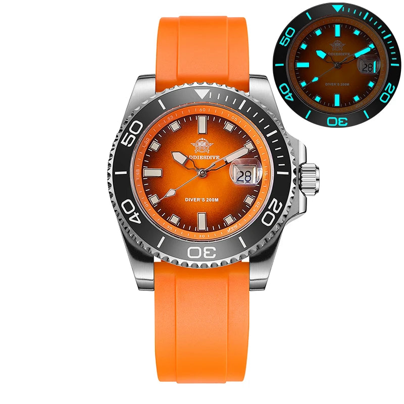 ADDIESDIVE Nuevo Reloj de Buceo AD2089 para Hombre, 41 mm, Bisel de Cerámica, Luminoso BGW9, Reloj de Cuarzo de Acero Inoxidable de Moda, Resistente al Agua 200 m