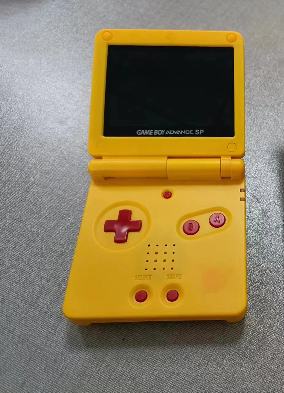 Gameboy Advance SP AGS-001 Consola de juegos GBA SP reacondicionada con nueva pantalla IPS Nueva carcasa y nivel de brillo ajustable