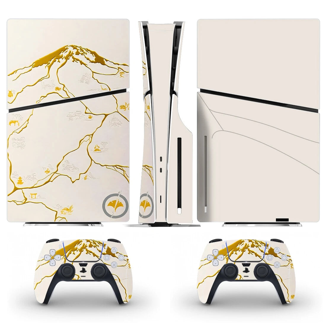 Adhesivo decorativo para consola PS5 Slim Digital, consola PS5 Fat con lector de discos y 2 controles, y vinilo para PS5 Pro con lector de discos