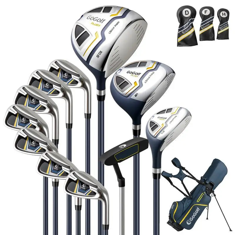 Juego Completo de Palos de Golf y Bolsa para Hombre, para Diestros, Color Amarillo